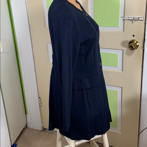 Cabi $198 Lido Jacket Size M Navy Blue Ponte Knit 3 button Coat/ Blazer #5093 - Picture 6 of 9